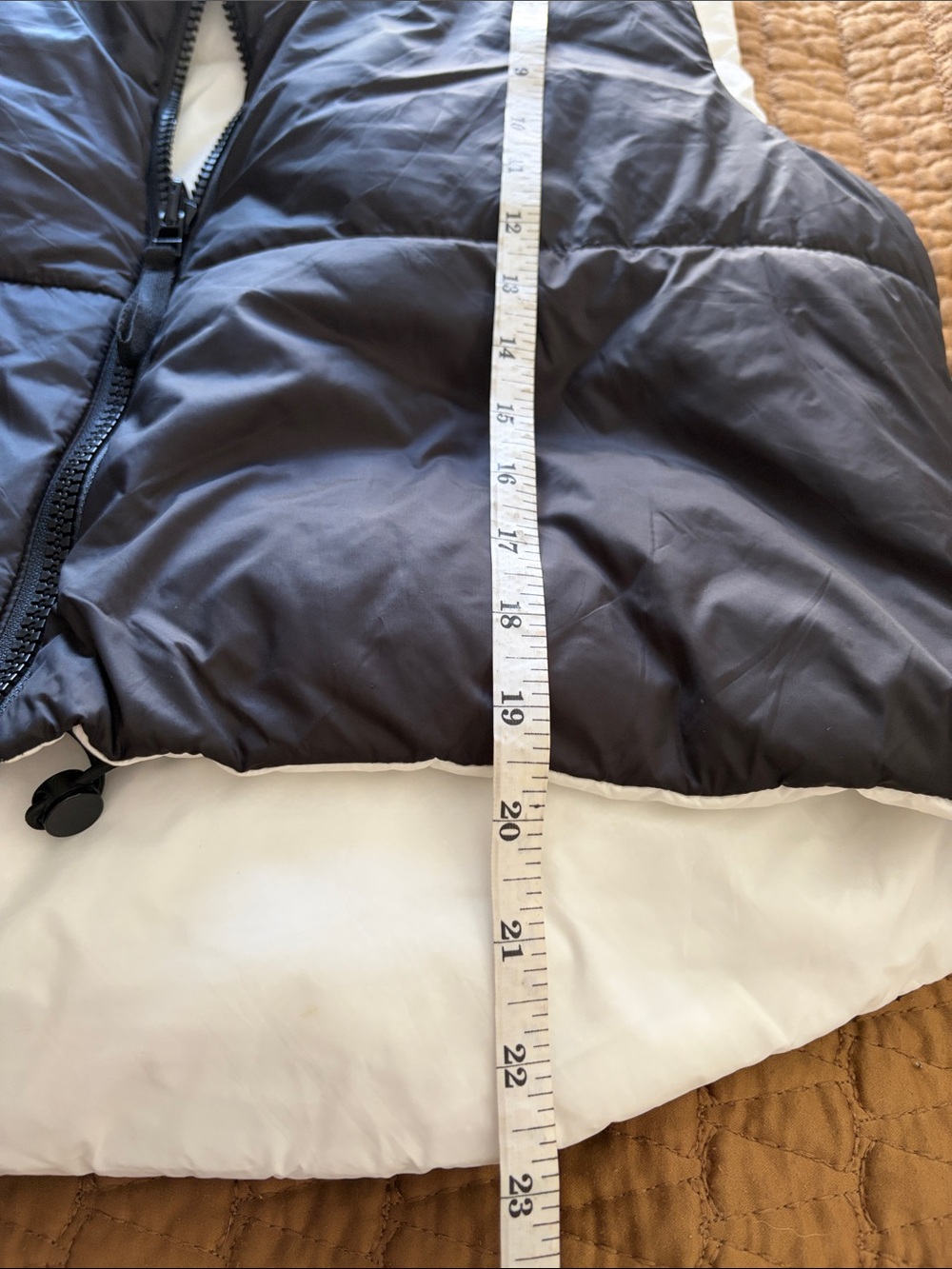 Reversible Puffer Vest | Black & White | Quilted Lightweight - Picture 6 of 7